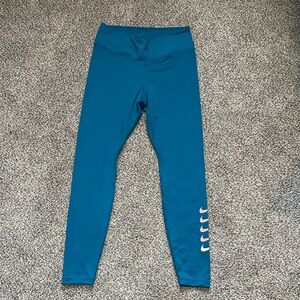 Nike Blue Leggings with Pink Accents